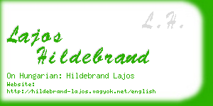 lajos hildebrand business card